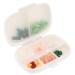 Sibba 1 PC Pill Organizer Box Cute Cute Weekly Monthly Medicine Container Holder 3 Times A Day Daily Portable Small Medic Dispenser Reminder for Purse Pocket Travel Pack (white) 1 piece/8 grid white