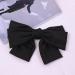Wambere Women's Hair Clips with Bow Girls Hair Accessories Elegant Bow Hairpin Hair Clips Made of French Fabric for Women Hair Pins with Bow Hair Bow for Women Girls Black
