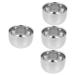 Lurrose home tools 4-part accessories for men tool equipment clean shave cream round large rod foam aluminum for stainless steel capacity shaving cup metal silver Silberx4stk 7.2x7.2x5cmx4pcs
