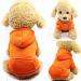 Idepet Dog Hoodie - Warm Cotton Coat for Small & Medium Dogs XS Orange Perfect for Puppies & Chihuahuas - Buy Online on GoSupps.com