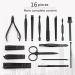 Mifine 16 in 1 Stainless Steel Manicure Pedicure Set with Leather Case - Professional Nail Clippers and Grooming Kit in Red - Buy Online on GoSupps.com