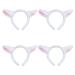 Miaija 4Pieces Sheep Ears Headband White and Pink Animal Headband Cartoon Alice Band Fancy Dress Accessories for Kids