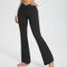 JEGULV High Waisted Bell Bottom Yoga Pants with Pockets for Women - Black, Medium - Buy Online on GoSupps.com
