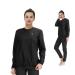 365 DAYS Sauna Suit for Women Weight Loss Sweat Suit Slim Fitness Clothes Large Black Top and Pants