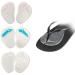3 Pairs Silicone Gel Thong Sandals Forefoot Pad Toe Protectors Self Adhesive Metatarsal Pads Ball of Foot Cushions Forefoot Cushion Inserts for Flip Flops for Sandals Flip Flop (Random Color)