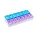 EZY DOSE Weekly (7-Day) Pill Organizer and Planner Countoured Bottom for Easy Pill Removal Large Blue/Purple Am/Pm 1 Count (Pack of 1)