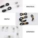 Stahad 80 Pairs Anti-Slip Buckles for Glasses Chains - Adjustable Silicone Straps for Sunglasses Clips & Belts - Color Sorted | 2x0.5cm (2pcs) - Buy Online on GoSupps.com