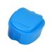 Denture Box Retainer Case Denture Storage Bath Box Denture Holder Box Cleaning Box Lightweight and Portable Cleaning Box with Filter (M Blue) M Blue