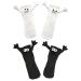 Magnetic Suction 3D Doll Couple Socks Funny Crazy Novelty Socks for Women Men Casual Cute Couple Holding Hands Socks One Size White+black