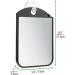 mDesign Bathroom Shower Suction Fog Away Shaving Mirror - Black/Brushed - Anti-Fog Technology - Buy Online on GoSupps.com