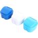 Milist Travel Containers - 3-Piece Plastic Prosthesis Set | Bath & Cleaning Holder with Sieve Basket | Light Blue Dark Blue White - Buy Online on GoSupps.com