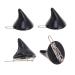 Beaupretty Horror Gothic Horn Hair Clips Devil Horn Hairpins Demon Headwear Barrettes for Halloween Cosplay Costume 4Pcs(Black)