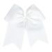 16 Pcs Large 8.0 Inches White Cheer Hair Bows Ponytail Holder Set - Hand-made Grosgrain Ribbon Hair Accessories for Teen Girls & College Sports - Buy Online on GoSupps.com