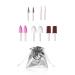 2-Pack Replacement Attachments for Electric Cordless Manicure/Pedicure Nail File Set with Stand & LED Light, 5-in-1 Buffer, Polisher, Shaper, Shiner