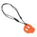 Heat Resistant Chew Teething Necklace | Durable Orange Skull Teether | Stress Relief Toy for Babies - Buy Online on GoSupps.com