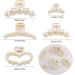 5Pcs Non-Slip Pearl Hair Clips for Women - Strong Plastic Hair Claw Clips for Thick & Fine Hair - Buy Online on GoSupps.com