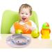 Baby Silicone Plate - Toddler Suction Mini Plate Placemat for Self Feeding - BPA Free - Gray - Buy Online on GoSupps.com