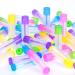50-Pack Lip Balm Empty Clear Tubes with Twist Cap, 3/16 Oz (5.5 ml) - Multicolor - Buy Online on GoSupps.com