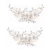 FRCOLOR Set of 2 Alloy Pearl Hair Comb Hair Accessories Bridal Veil Comb Pearl Jewellery Tiara Headwear for Bridal Headpiece Beads Manual Decorate Iron Wire
