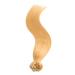 Middle Blonde Keratin Bonding Extensions - 100% Remy Human Hair | 50x 1g 45cm U-Tip Strands - Color #22 - Buy Online on GoSupps.com