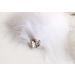 2PCS Girls Heart-shaped Feather Hair Clips - White Wedding Hair Accessories - Buy Online on GoSupps.com