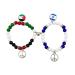 vsilay Set of 2 ISR PLE Pendant Bracelets Magnetic Clasp Hand Chain Colorful Beads Bangle Couple Bracelets Accessroy