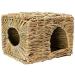 MODEHUAYING Natural Seagrass Mat Bed Hideaway Toy Hand Woven for Rabbit Guinea Pig Chinchilla Ferret 30 x 20 x 20 cm (L x W x H) - Buy Online on GoSupps.com