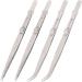 Frcolor 4 piece of tweezers made of stainless steel precision pink tweezers for jewelry crafts bent vehicle multifunction tool Jewelry tool anti-rustproof steel sticker work metal