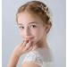 Elegant Flower Girl Hair Accessory - White Pearl Floral Hair Pin for Weddings & Parties - Buy Online on GoSupps.com