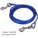 GOTOTOP Heavy Duty Chew Proof Dog Tie Out Cable - 16.4ft Double Heads Chew Resistant Leash for Outdoor Safety - Blue - Buy Online on GoSupps.com