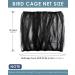 Bissap Bird Cage Seed Catcher - Universal Nylon Mesh Cover for Parrot Cage Seed Guard (Black) - Buy Online on GoSupps.com