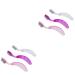 KALLORY 2Pcs Folding Eyebrow Comb Stainless Steel Teeth Eyebrow Comb Mascara Eyelash Separator Lash and Brow Makeup Brush with Plastic Handle for Beauty Tool Random Color