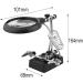 Magnifying Glass with LED Light 2.5X 7.5X 10X Lens Helping Hands Magnifier Soldering Station with Clamp and Alligator Clips for Soldering Assembly Repair Modeling Crafts - Buy Online on GoSupps.com