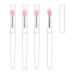 Silicone Lip Brush, Zvrlampro Lip Gloss Wands Lipstick Applicator with Cap for Lip Mask, Lip Cream. (4pcs, Pink) 4pcs Pink