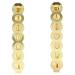 Pair of Clip-in End Bubble Cut-Out Design Barrettes Hair Slides. (Gold)