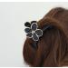 Meilliwish Flower Lace Hair Clip Claw for Women & Girls - Elegant Black Accessory (1 Piece) - Buy Online on GoSupps.com