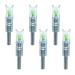 XHYCKJ 6PCS Lighted Nocks for Crossbow Bolts with 0.300"/ 7.62mm Diameter,Screwdriver Included Green