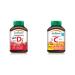 Jamieson Vitamin D 400IU Kids Chewable 100 Tablets and Vitamin C 500mg Chewable (White Juicy Peach Flavour) 120 Count