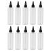 Beaupretty 10pcs Hair Color Bottle Applicator Plastic Refillable Bottles with Twist Top Cap Squeeze Bottle for Hair Dye Essential Oils Supplies 250ml Random Color