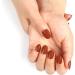 GelMate Semicured Gel Nail Wraps - Terracotta | 20 Strips Real Gel Nail Polish Stickers | UVLED Lamp Required - Buy Online on GoSupps.com