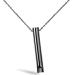Magiho stainless steel mindful breathing necklaces breathing chain smoke cessation fear relief tool stress reduction against fear slowdown breathing exercise device - black