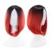 Healvian 1pc Gradient Color Cosplay Wig Synthetic Hair Wig Straight Short Wigs Fancy Dress Wigs Party Accessories 35.00X55.00X0.30CM Red - Buy Online on GoSupps.com