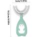 U-Shaped Toothbrush for Kids - Silicone Baby Toothbrush for Effective Mouth Cleaning | Eco-Friendly Green Design - Buy Online on GoSupps.com