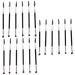 Angoily 18 Pcs Eyebrow Brush Mascara Brush Double Ended Eyebrow Brush Lady Tools Angled Makeup Brush Eyebrow Powder Kit Eyebrow Grooming Tool Suit Eyelash Curler Portable Miss 16x1cmx3pcs Blackx3pcs