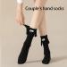 3D Couple Socks - Funny Magnetic Suction Design - Black & White 4 Pairs - Buy Online on GoSupps.com