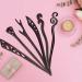6 Handmade Ebony Hair Clips - Retro Japanese Style for Long Curly Hair - Perfect for Women & Kids - Buy Online on GoSupps.com