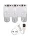 Massage oil bottle warmer 3-bottle-spa warmer adjustable 9-temperature mode with timer massage oil-lotion-cream-bottle warmer 110 250 V (EU)