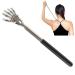 TRIXES Back Scratcher with Extendable Telescopic Handle - Stainless Steel Skeleton Handle - Back Massager Black