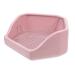 Levemolo Rabbit Toilet Pet Toilet Supply Rabbit Bedding Small Pet Toilet Bunny Bedding Litter Pink Ceramics 30X26X12.5cm Pink