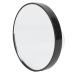 Small Round 10X Magnifying Mirror 7.5cm Suction Cup Makeup Mirror for Travel Portable and Compact ABS Material (Black)